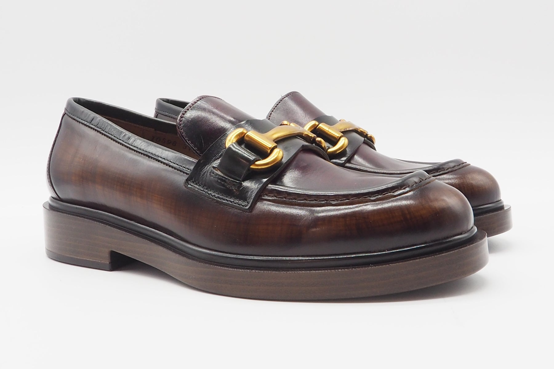 Damen Loafer aus Leder in Braun - Holzoptik - Absatz 2cm Damen Loafers & Schnürer Pons Quintana