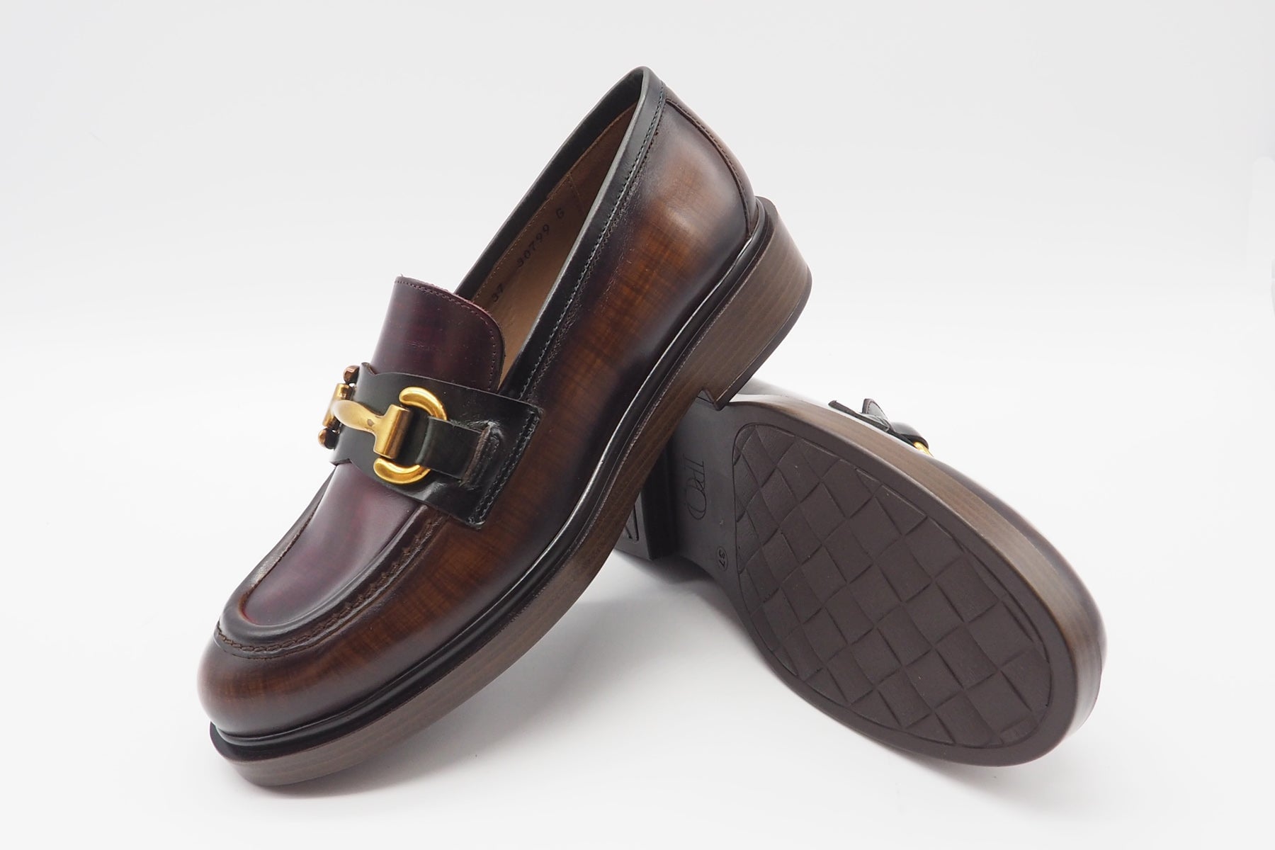 Damen Loafer aus Leder in Braun - Holzoptik - Absatz 2cm Damen Loafers & Schnürer Pons Quintana