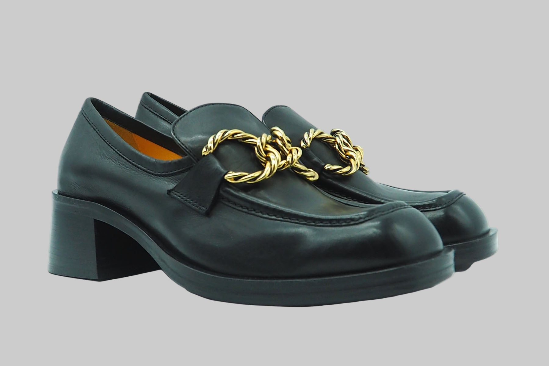 Damen Loafer aus Leder in Schwarz - Absatz 4cm Damen Loafers & Schnürer Mara Bini