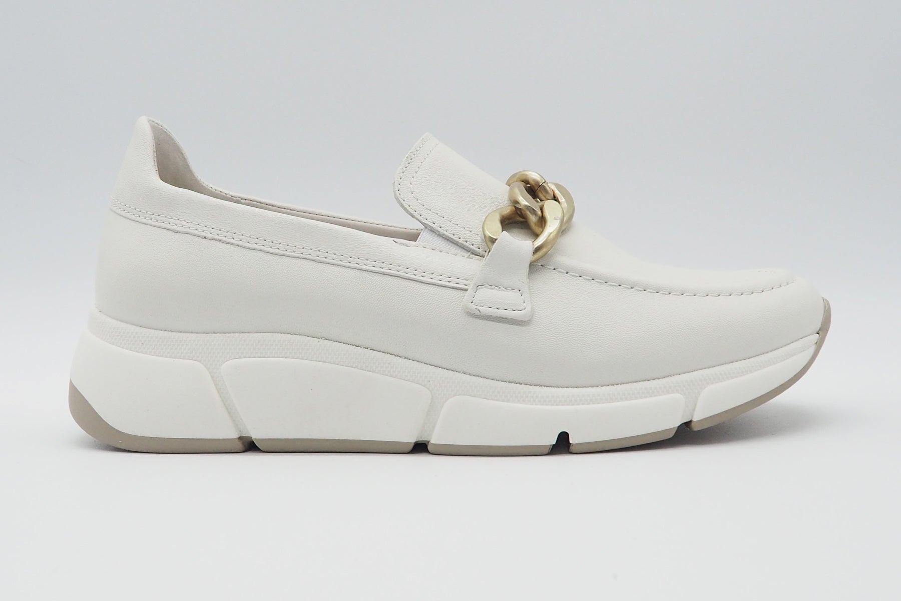 Damen Loafer aus Leder in Weiß - Absatz 4,5cm Damen Loafers & Schnürer Gabor