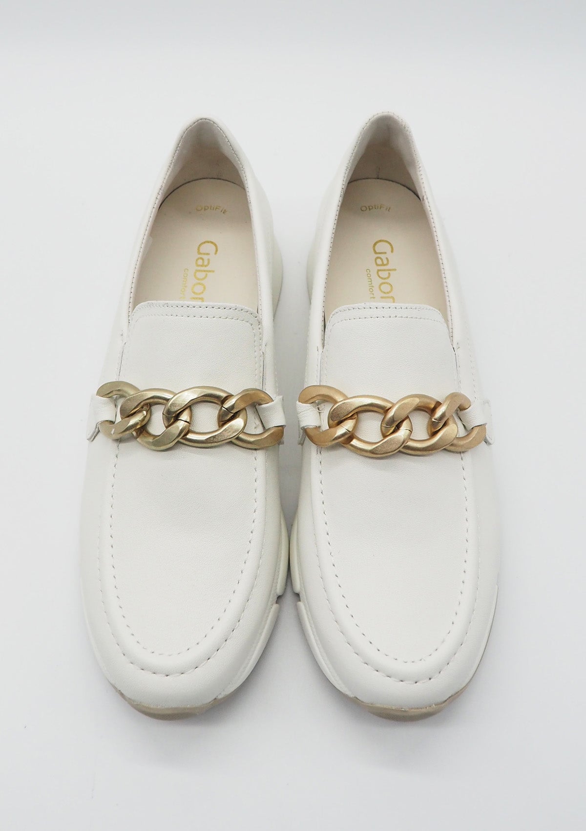 Damen Loafer aus Leder in Weiß - Absatz 4,5cm Damen Loafers & Schnürer Gabor