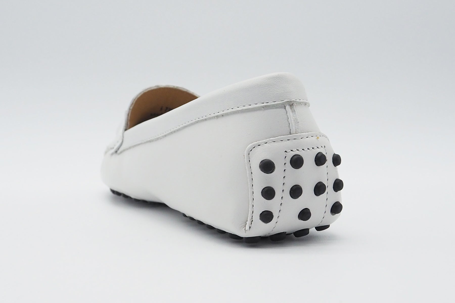 Damen Loafer aus Leder in Weiß - Goldspange Damen Loafers & Schnürer Conte V