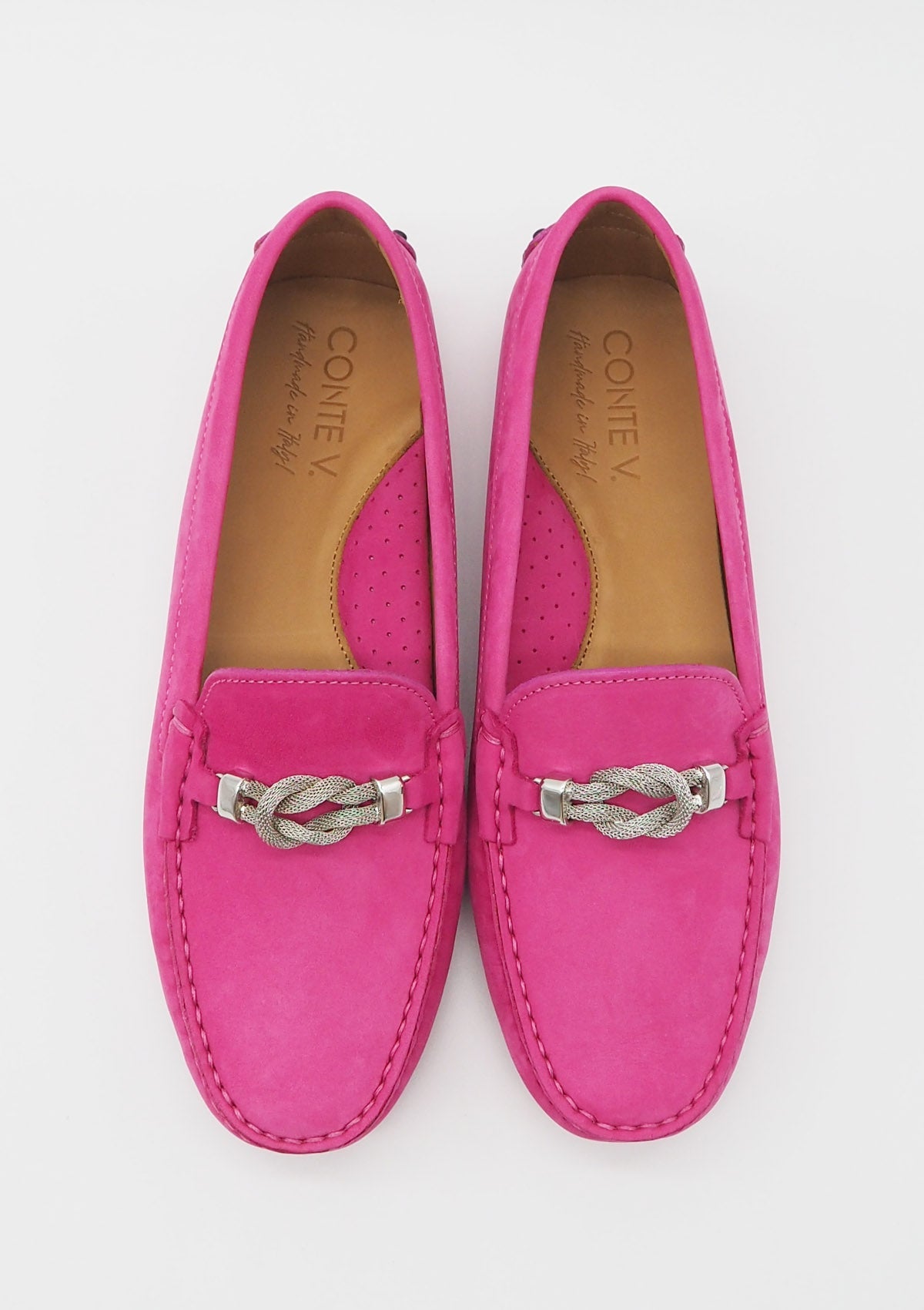 Damen Loafer aus Nubukleder in Pink Damen Loafers & Schnürer Conte V