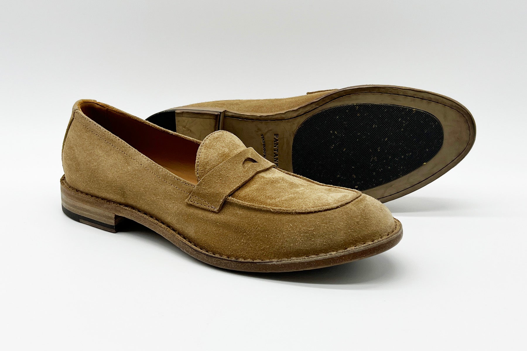 Damen Loafer aus Veloursleder in Mittelbraun Damen Loafers & Schnürer Pantanetti