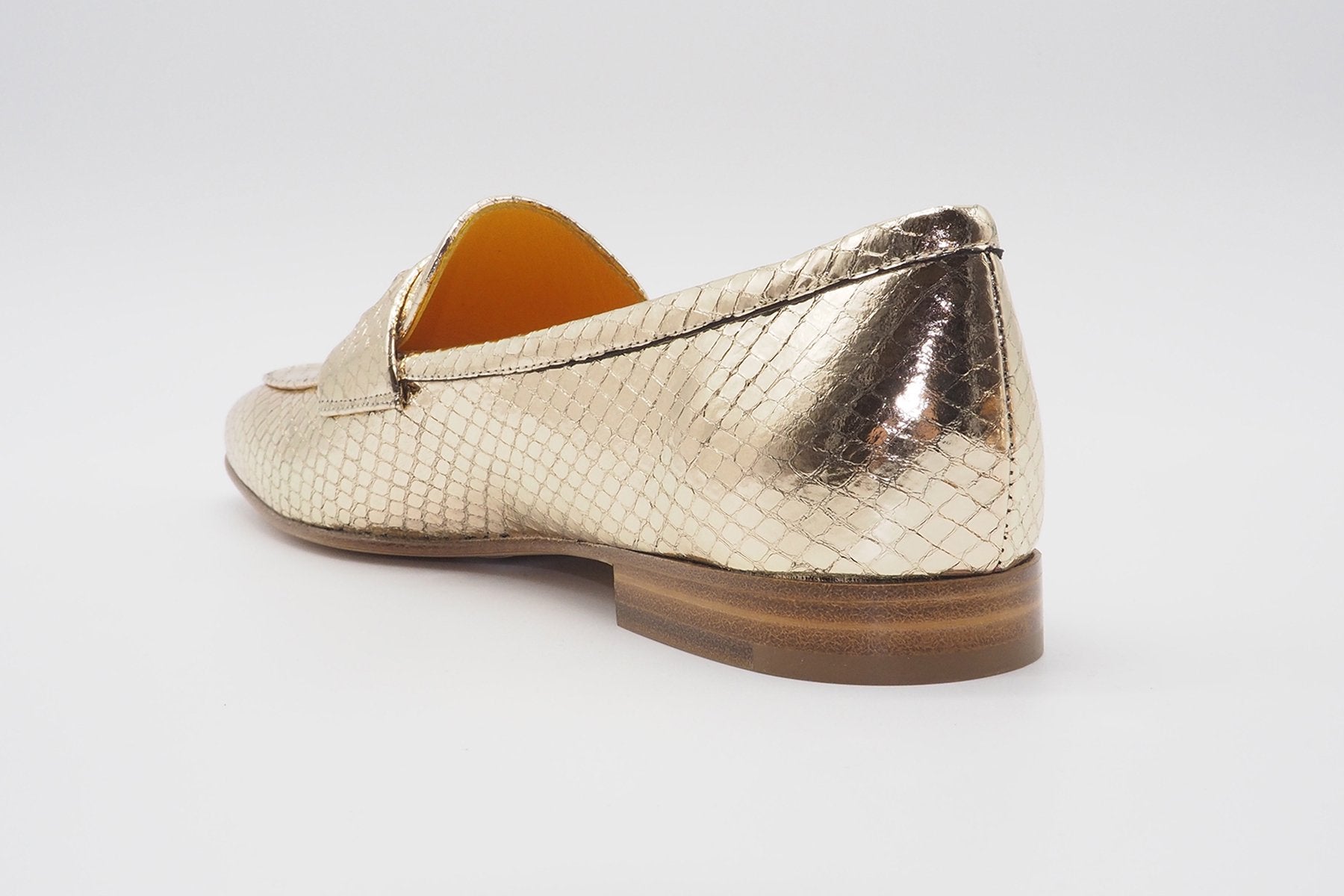 Damen Loafer - Karreeform in Platin mit verdeckter Trense Damen Loafers Mara Bini