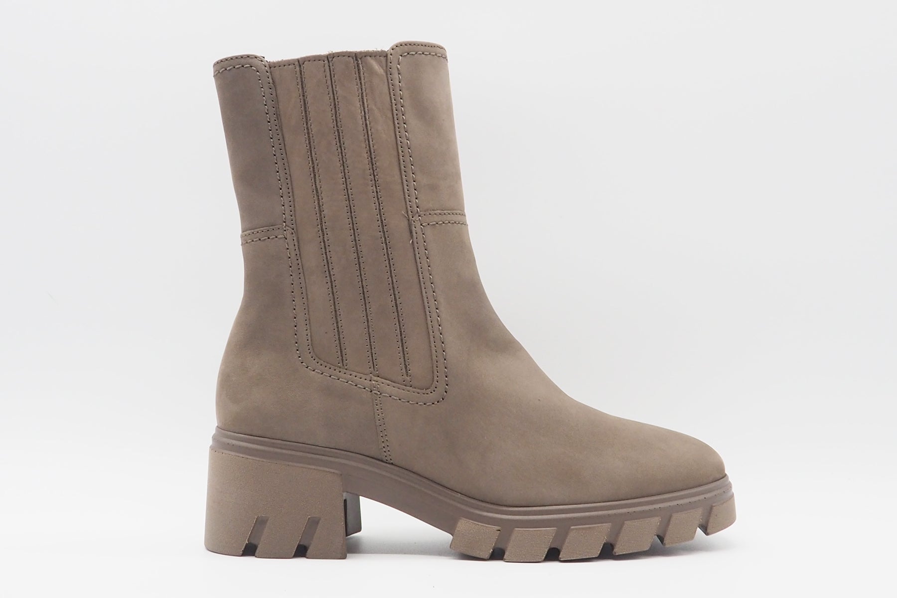 Damen Long Chelsea aus Nubukleder in Fango - Absatz 6cm Damen Boots & Booties Gabor
