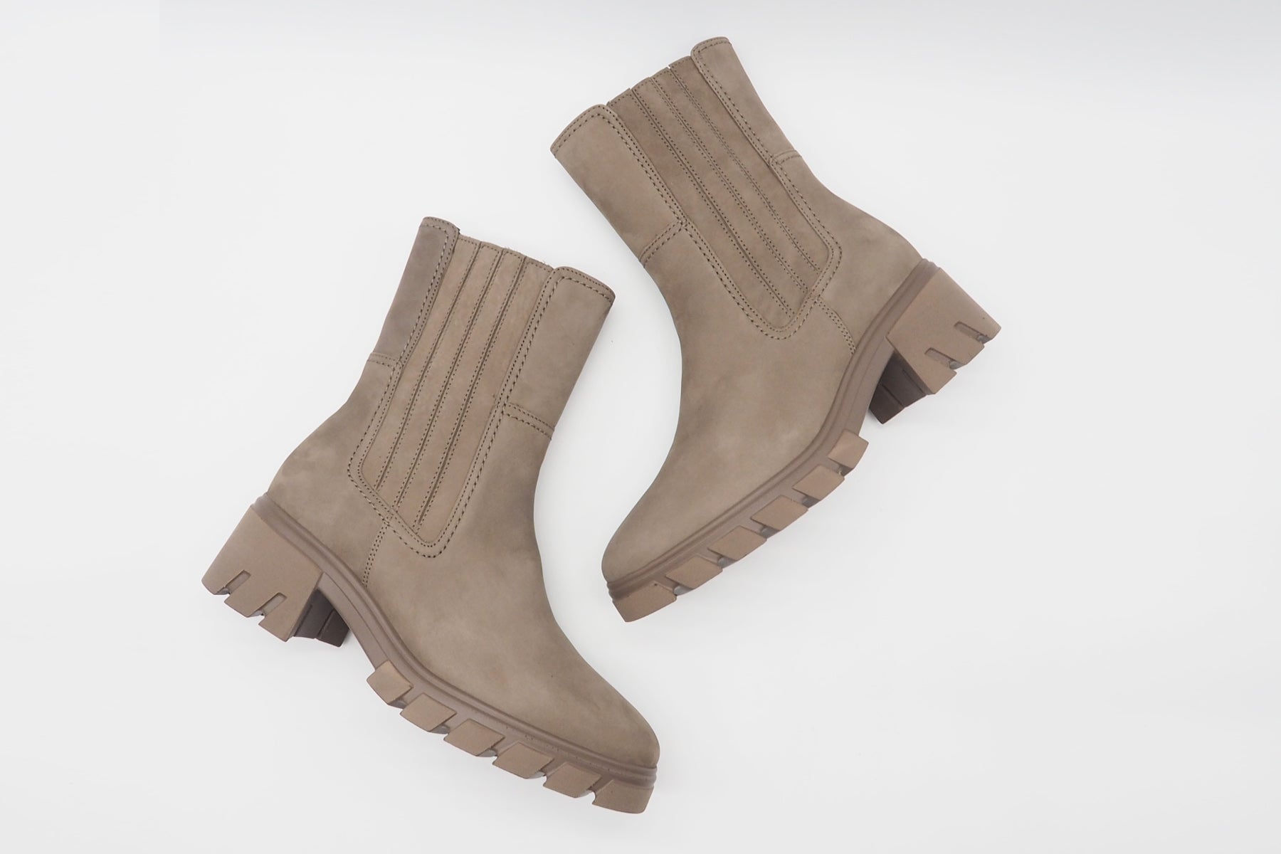 Damen Long Chelsea aus Nubukleder in Fango - Absatz 6cm Damen Boots & Booties Gabor