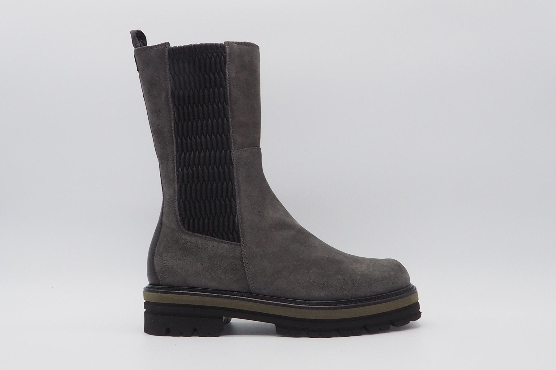Damen Long Chelsea Boots aus Veloursleder in Grau Damen Boots Maripé