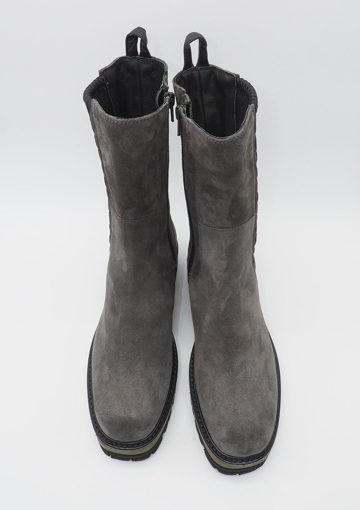 Damen Long Chelsea Boots aus Veloursleder in Grau Damen Boots Maripé