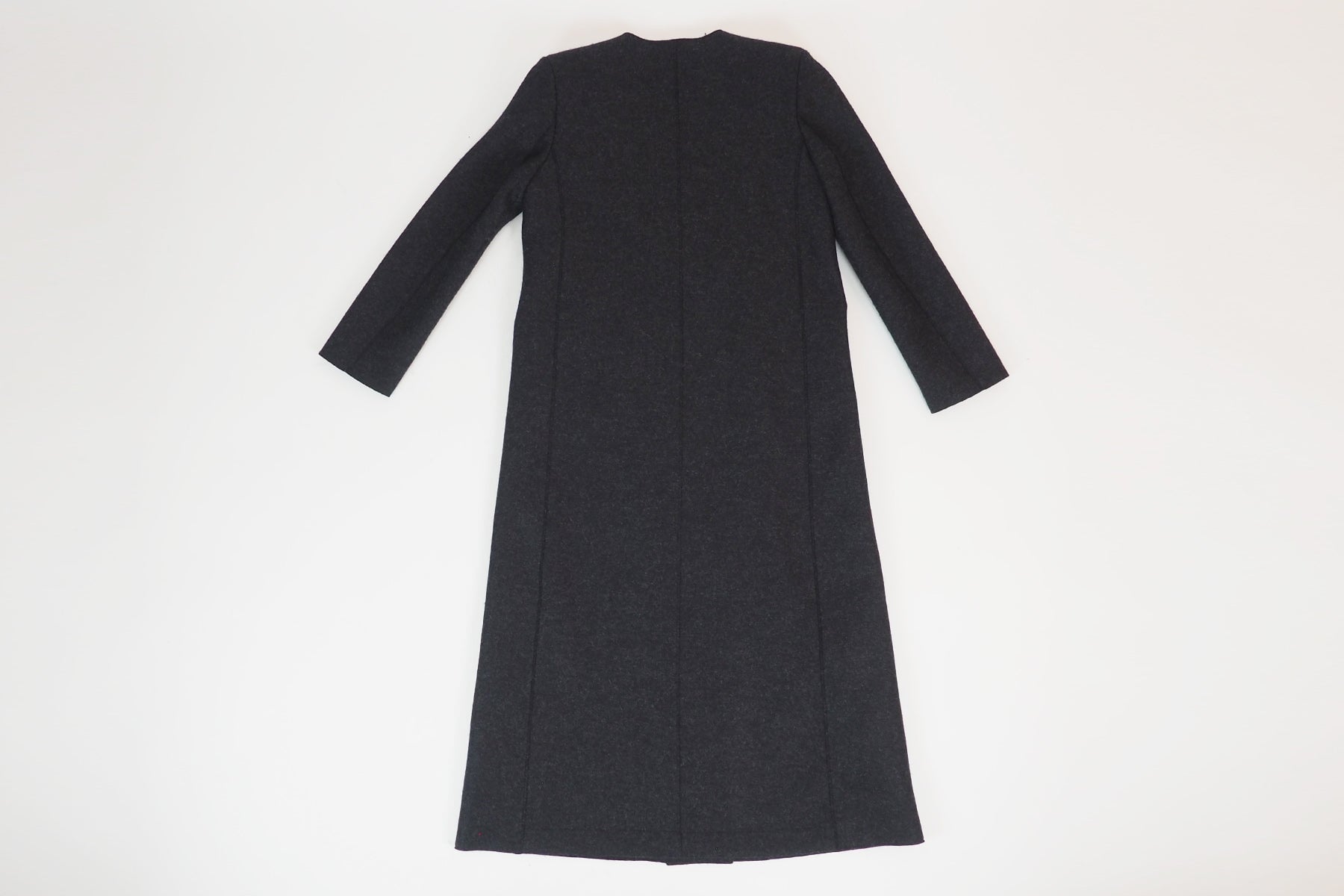 Damen Mantel aus gepresster Wolle in Dunkelgrau Damen Mantel Harris Wharf London