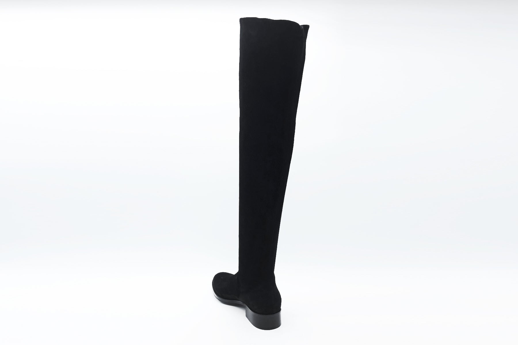 Damen Overknee-Stiefel aus Veloursleder in Schwarz - Absatz 3cm Damen Stiefel Lorenzo Masiero