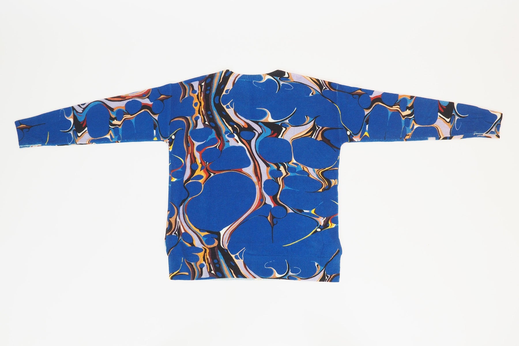 Damen Oversize-Pullover aus feiner Merino Wolle in Blau Damen Pullover in bed with you