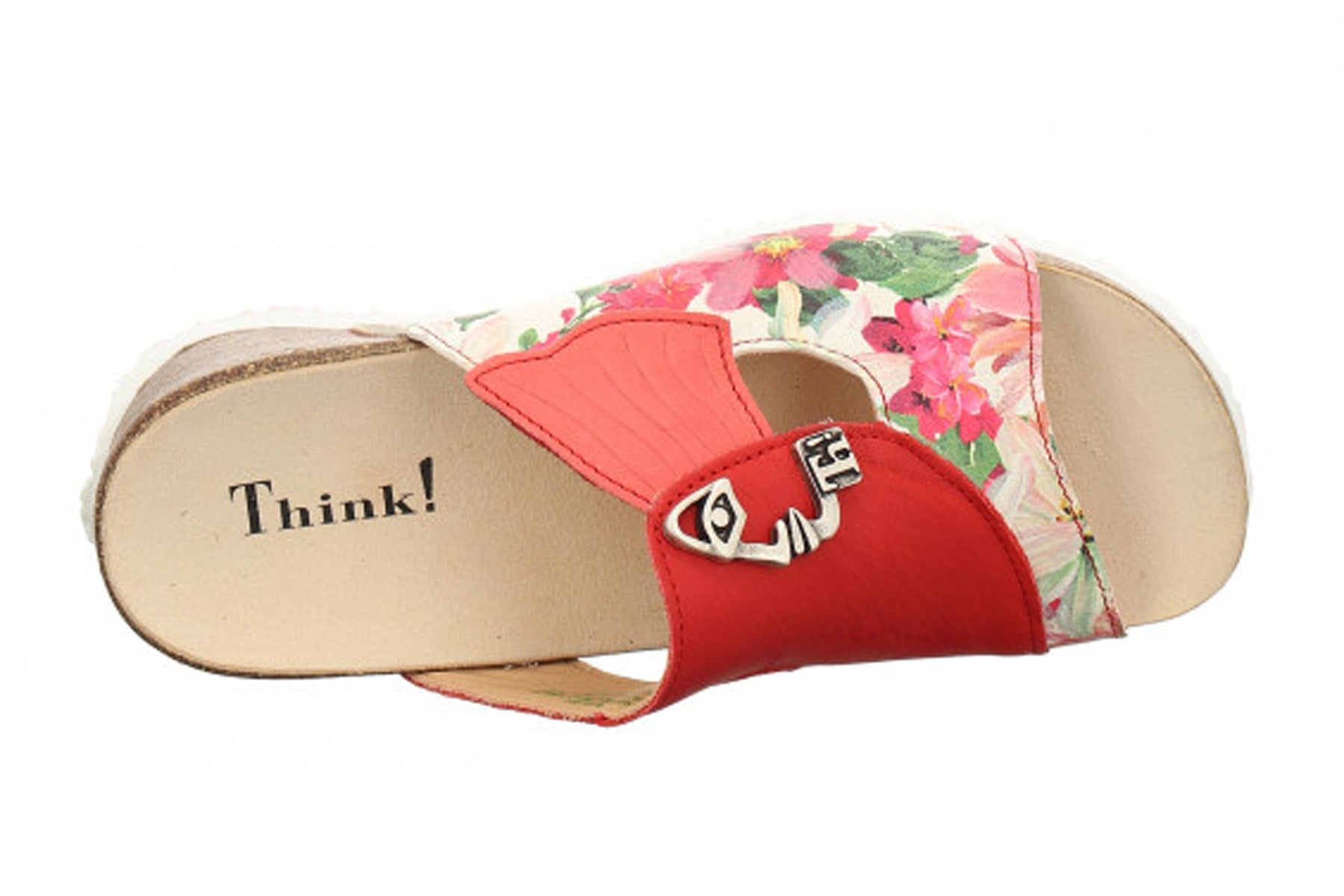 Damen Pantoffel aus Glattleder in Flamingo - Absatz 3cm - Mizzi Damen Naturfußbett Think