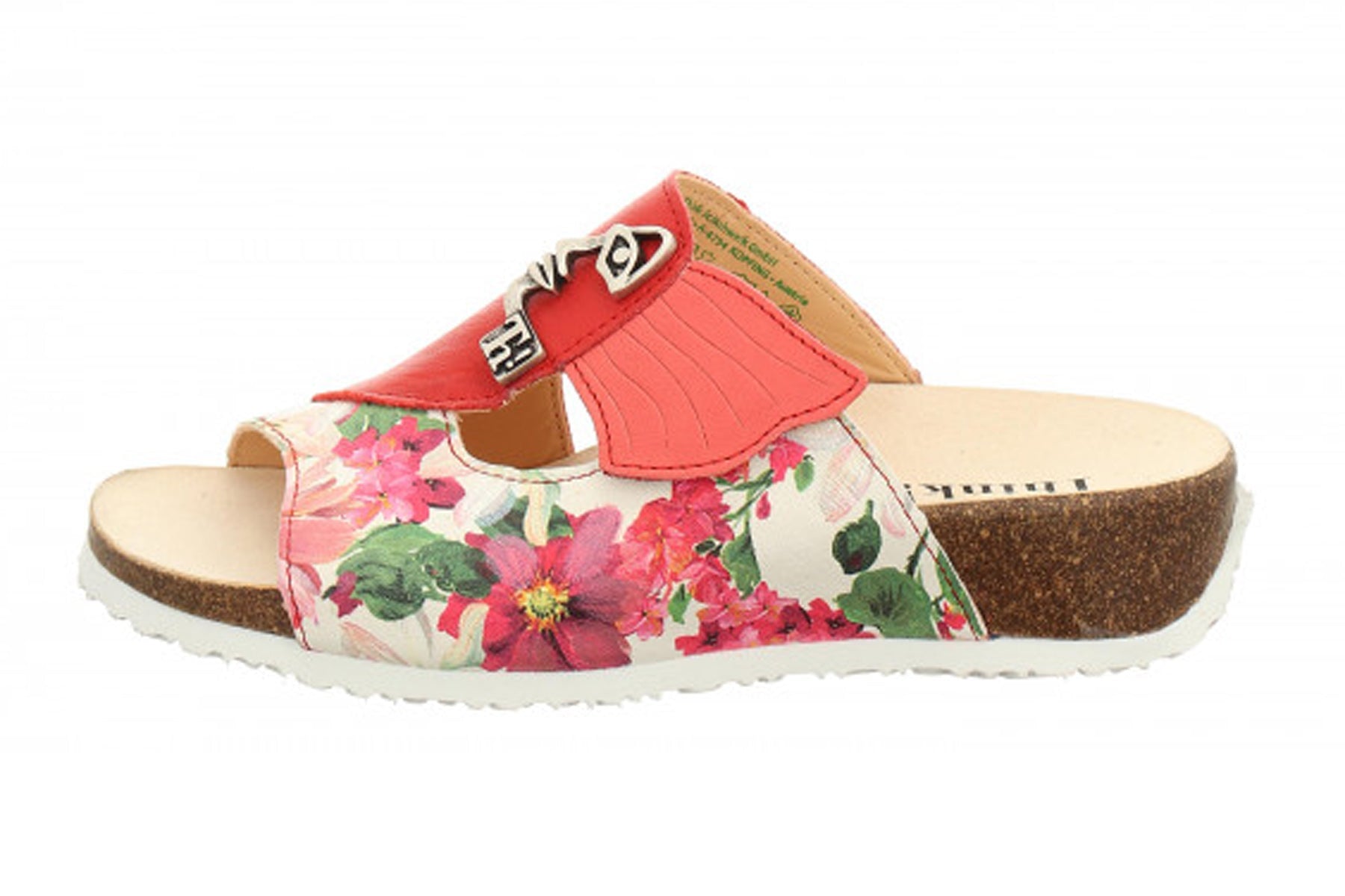 Damen Pantoffel aus Glattleder in Flamingo - Absatz 3cm - Mizzi Damen Naturfußbett Think