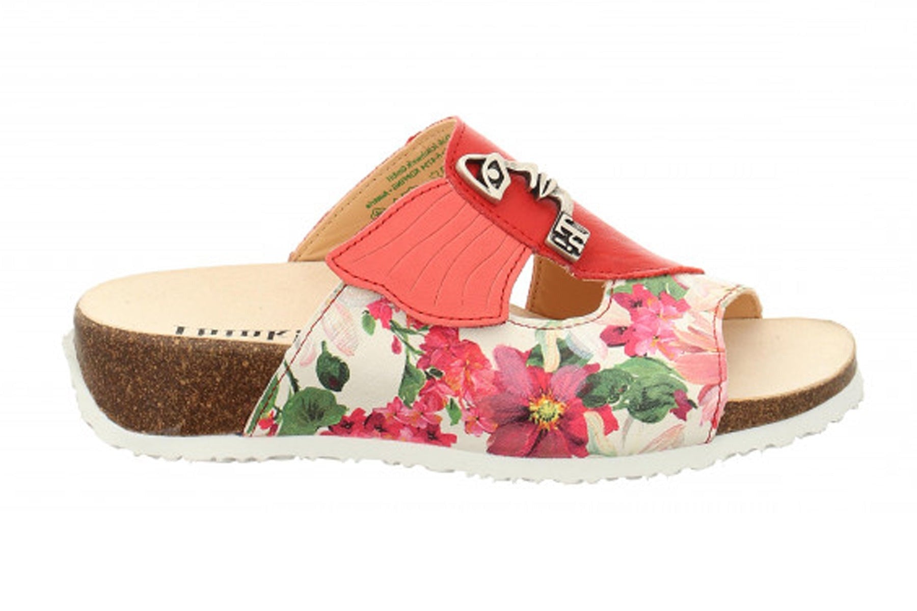 Damen Pantoffel aus Glattleder in Flamingo - Absatz 3cm - Mizzi Damen Naturfußbett Think