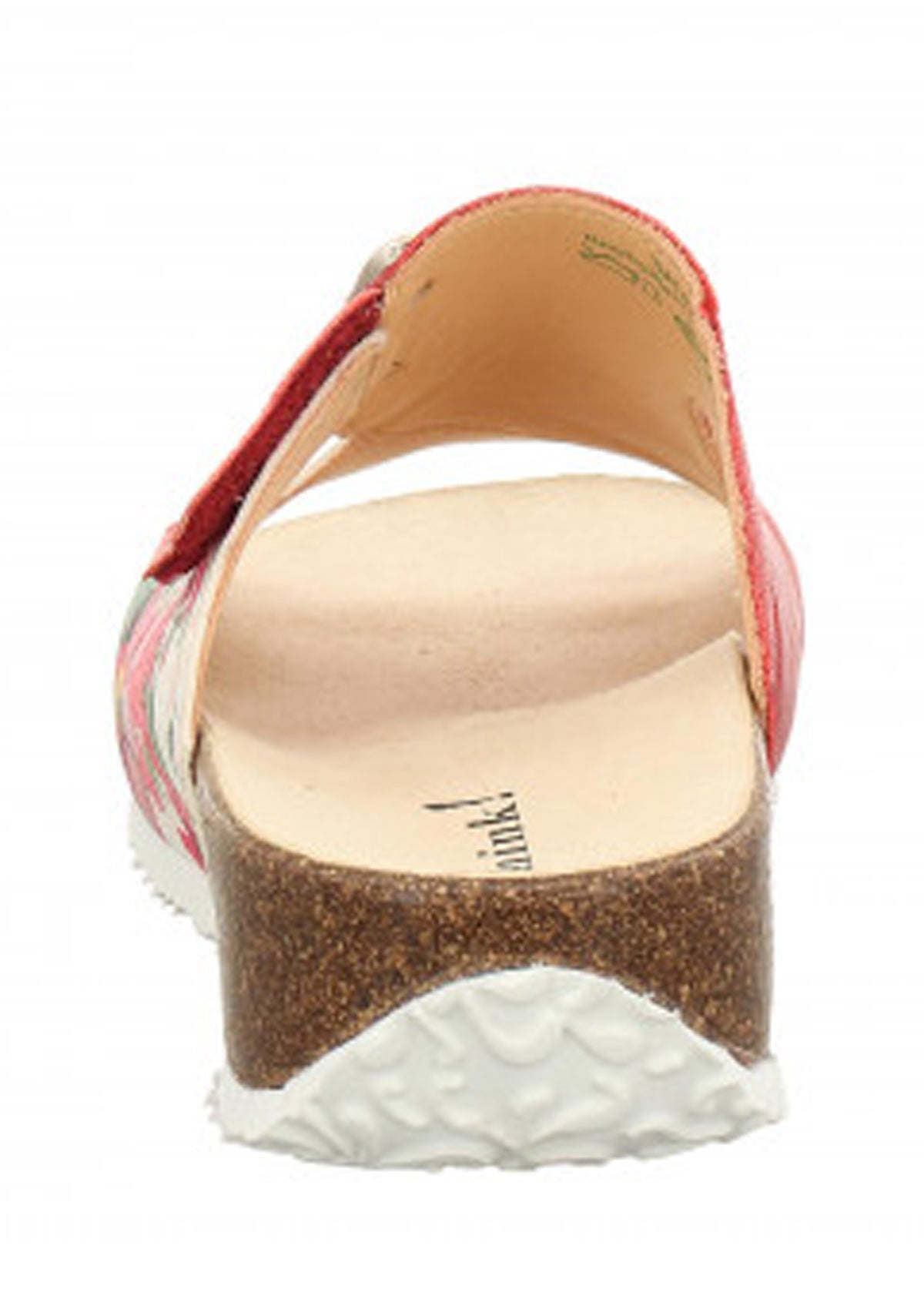 Damen Pantoffel aus Glattleder in Flamingo - Absatz 3cm - Mizzi Damen Naturfußbett Think