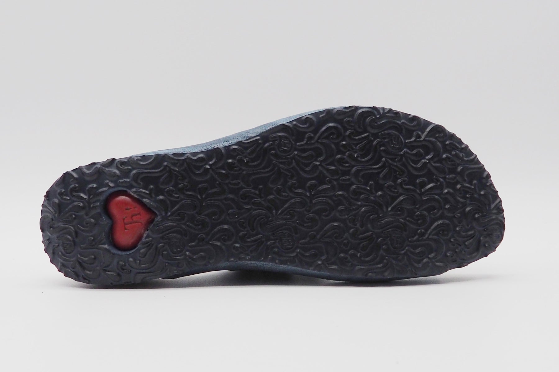 Damen Pantolette aus Glattleder in Denim - Absatz 3cm Damen Naturfußbett Think