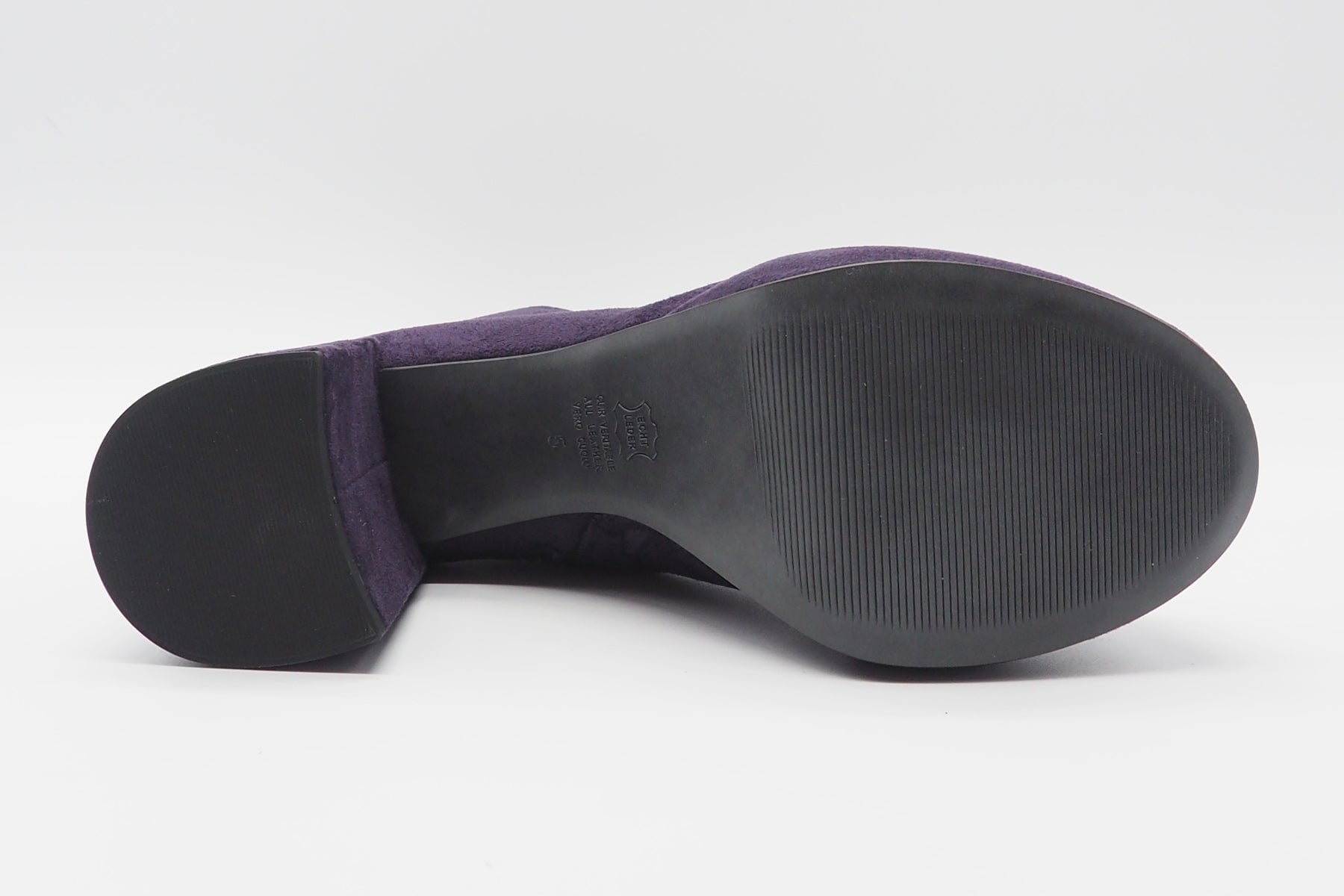 Damen Plateau-Stiefelette aus Samt-Stretch in Purple - Absatz 8cm Damen Stiefeletten Kennel & Schmenger