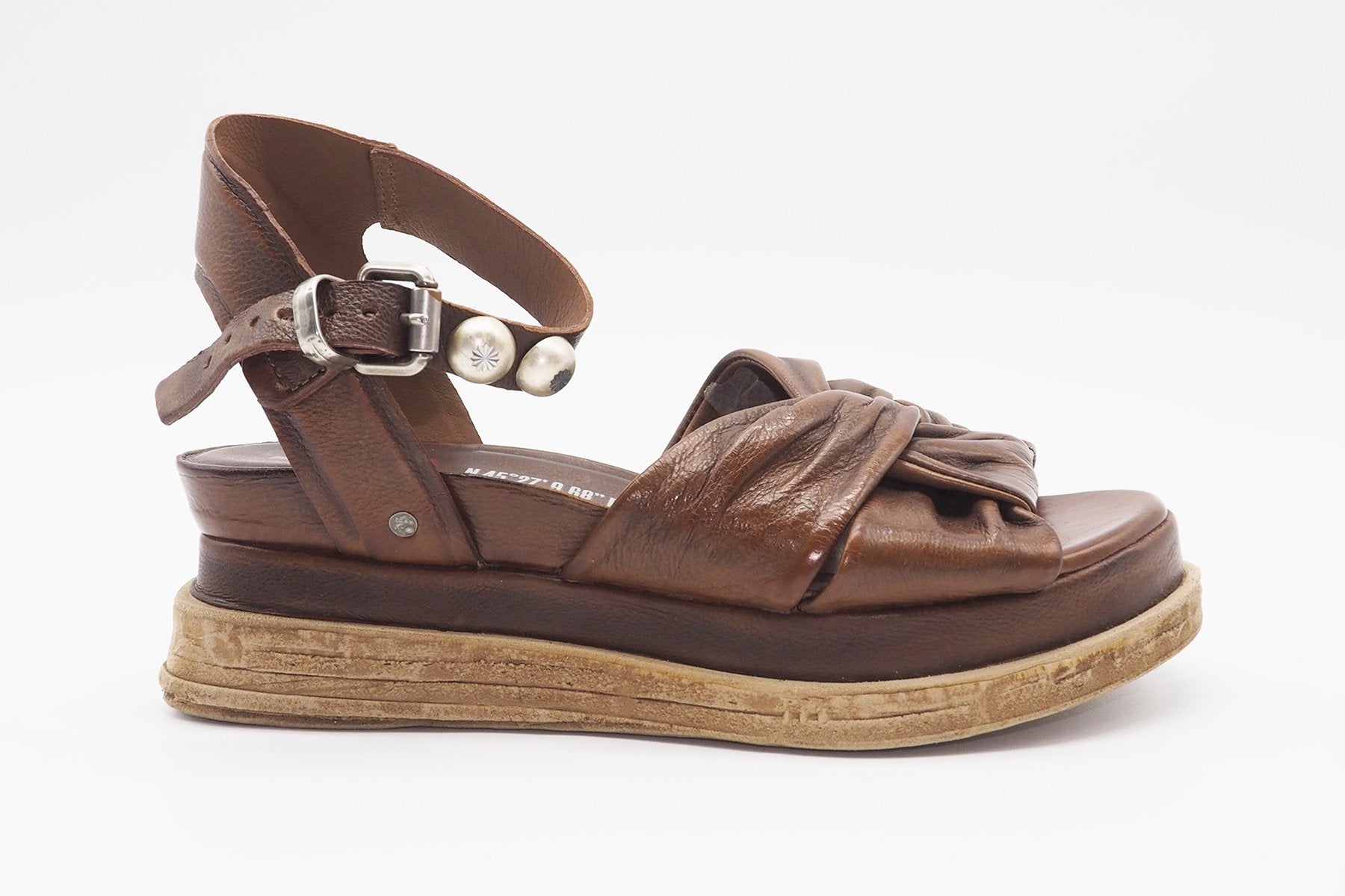 Damen Plateausandale mit sportiver Note in Kastanienbraun Damen Sandalen A.S. 98