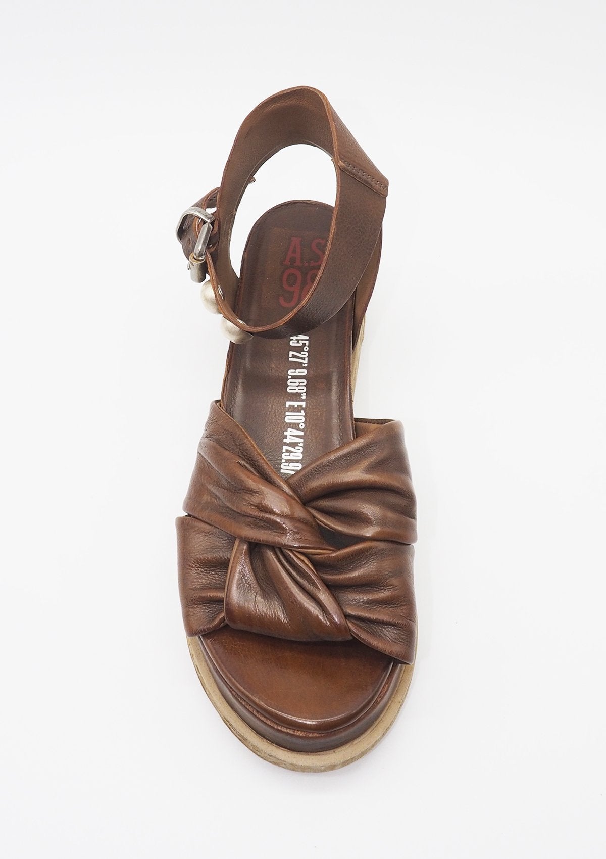 Damen Plateausandale mit sportiver Note in Kastanienbraun Damen Sandalen A.S. 98