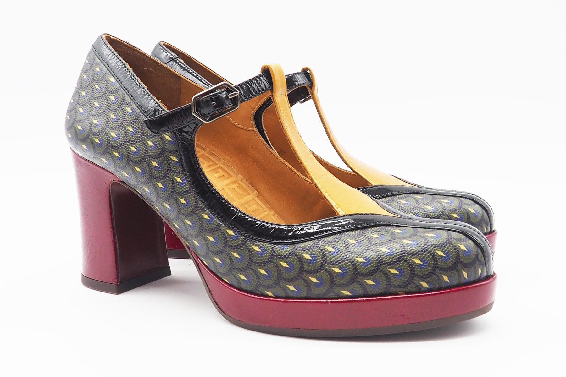 Damen Pumps aus bedrucktem Leder in Multicolor - Absatz 7cm - Dardo Damen Pumps & Slings Chie Mihara