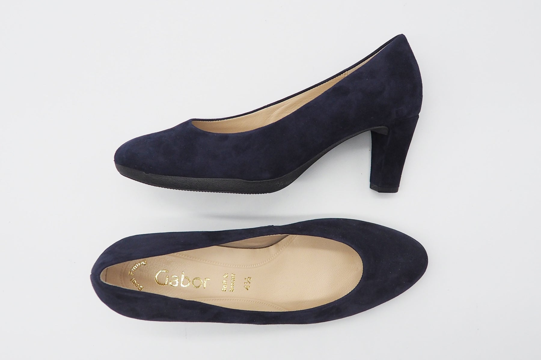 Damen Pumps aus feinem Veloursleder in Mitternachtsblau - Absatz 6,5cm Damen Pumps & Slings Gabor