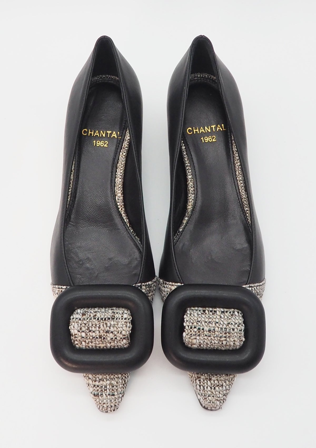 Damen Pumps aus Glattleder & Buklet in Schwarz - Absatz 3cm Damen Pumps & Slings Chantal