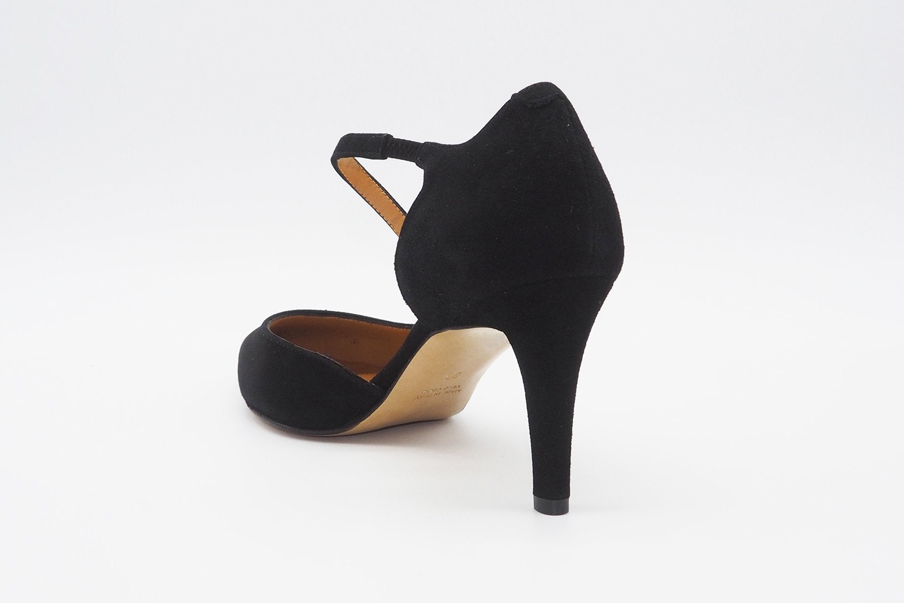 Damen Pumps mit Querbandage - Veloursleder in Tiefschwarz Damen Pumps & Slings Karin