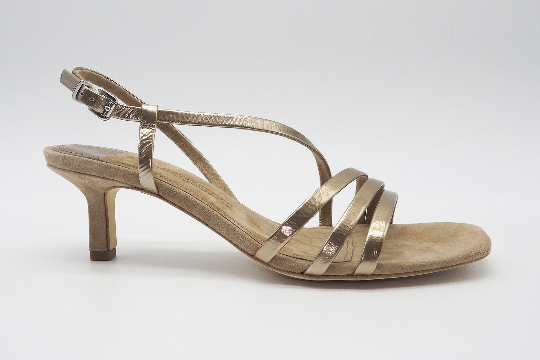 Damen Riemchensandale in mattem Gold Damen Sandalen Kennel & Schmenger