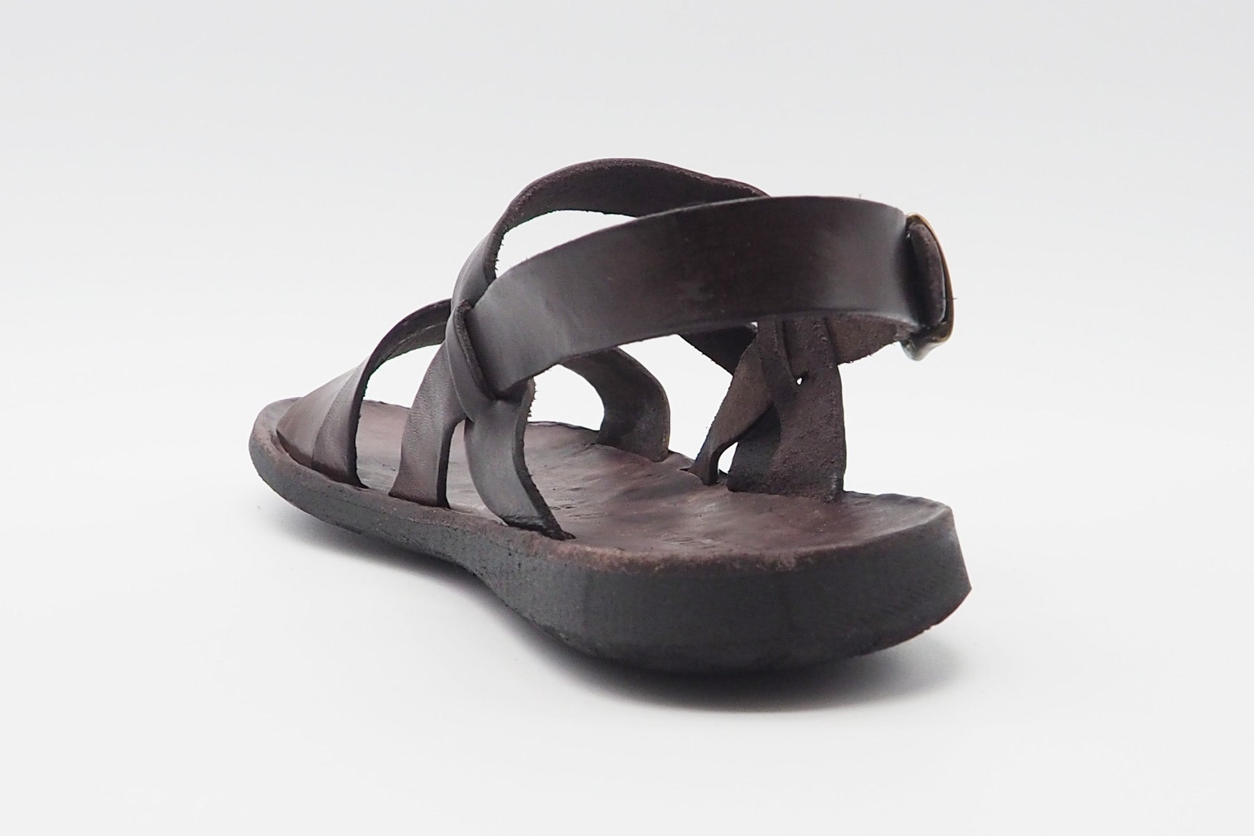 Damen Sandale aus Glattleder in Cafe Damen Sandalen Brador
