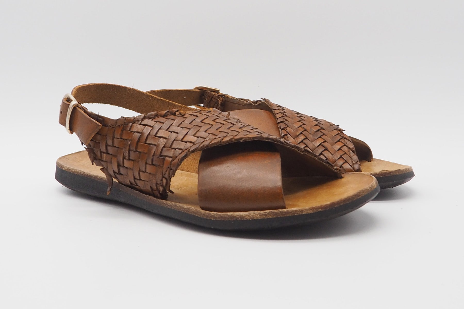 Damen Sandale aus Glattleder in Cognac Damen Sandalen Brador