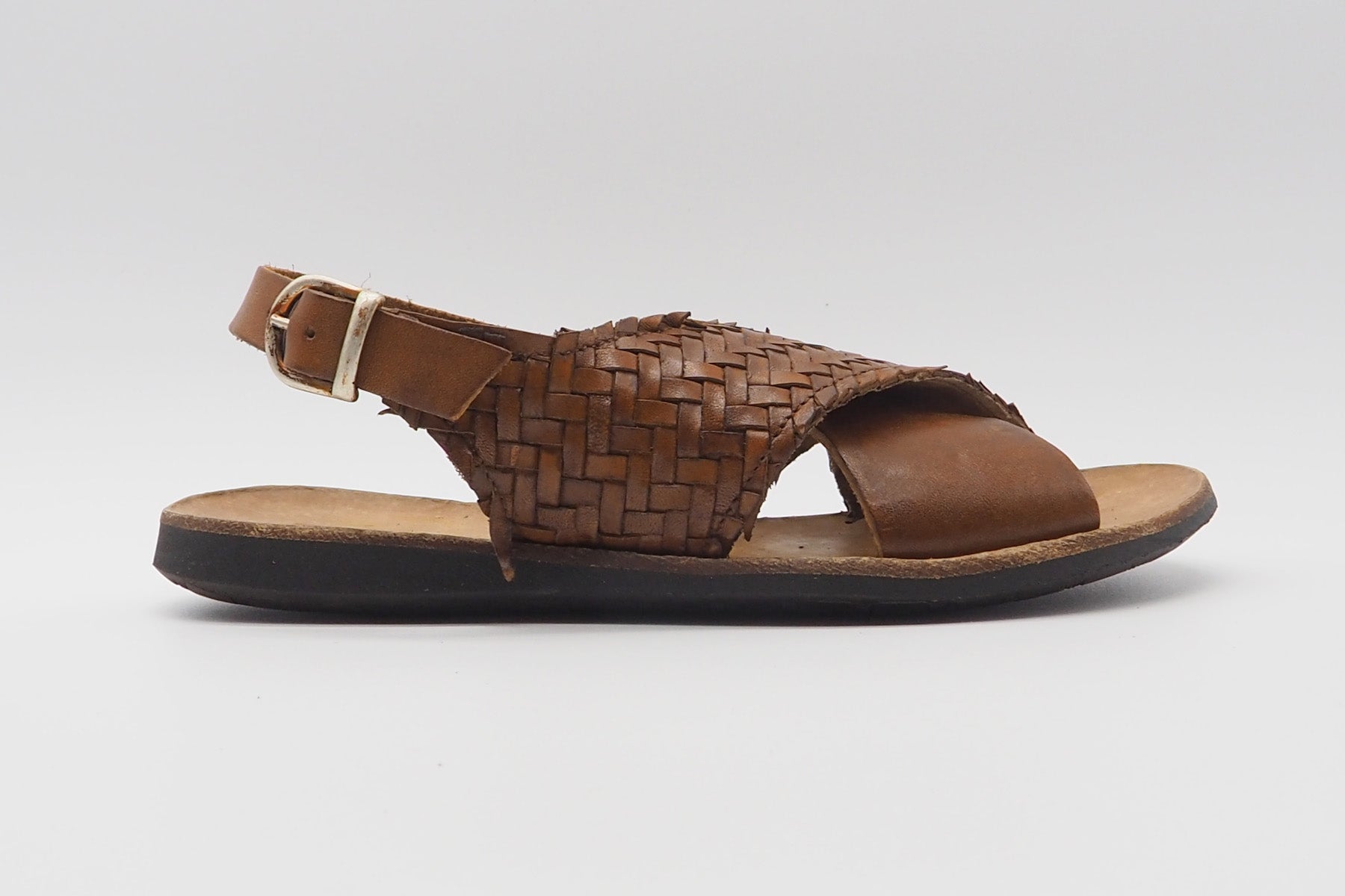 Damen Sandale aus Glattleder in Cognac Damen Sandalen Brador