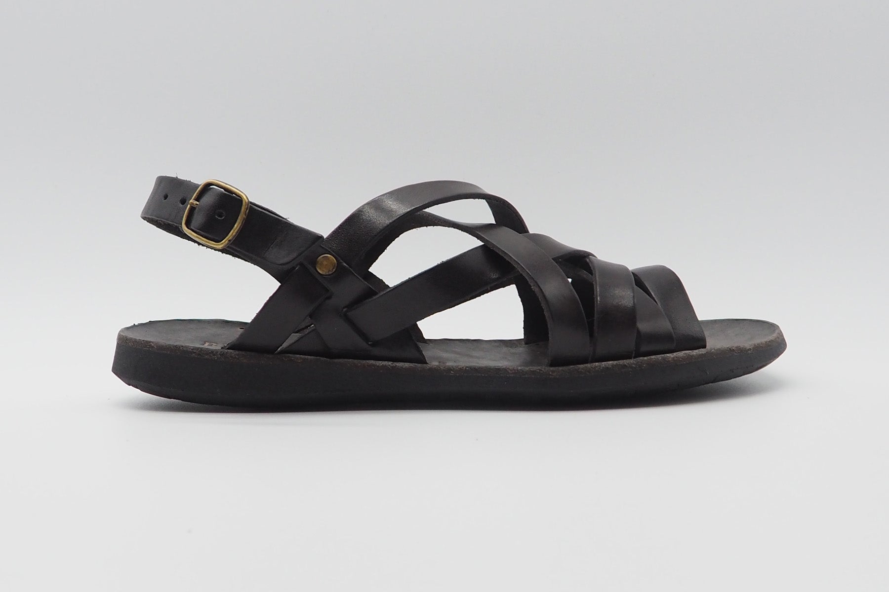 Damen Sandale aus Glattleder in Dunkelbraun Damen Sandalen Brador