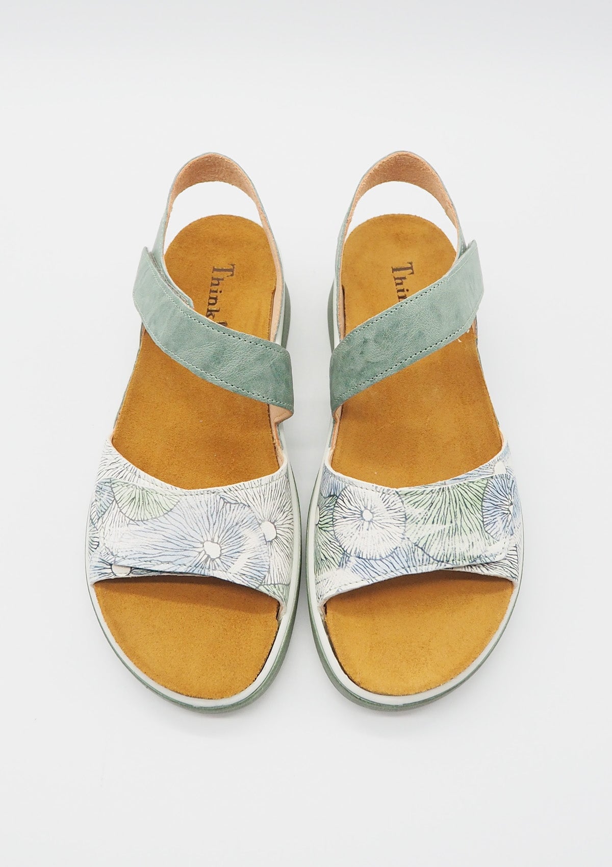 Damen Sandale aus Leder in Denim - Absatz 3cm - Meggie Damen Sandalen Think