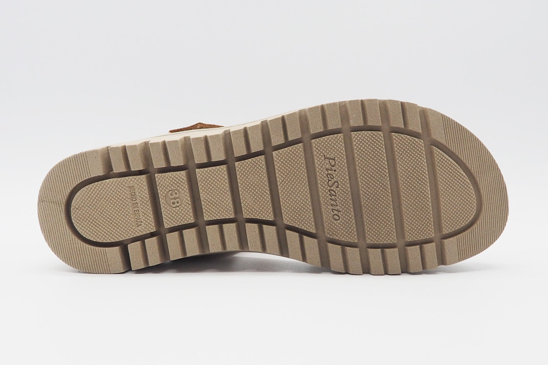 Damen Sandale aus Leder in Hellbraun - Absatz 3cm Damen Sandalen PieSanto