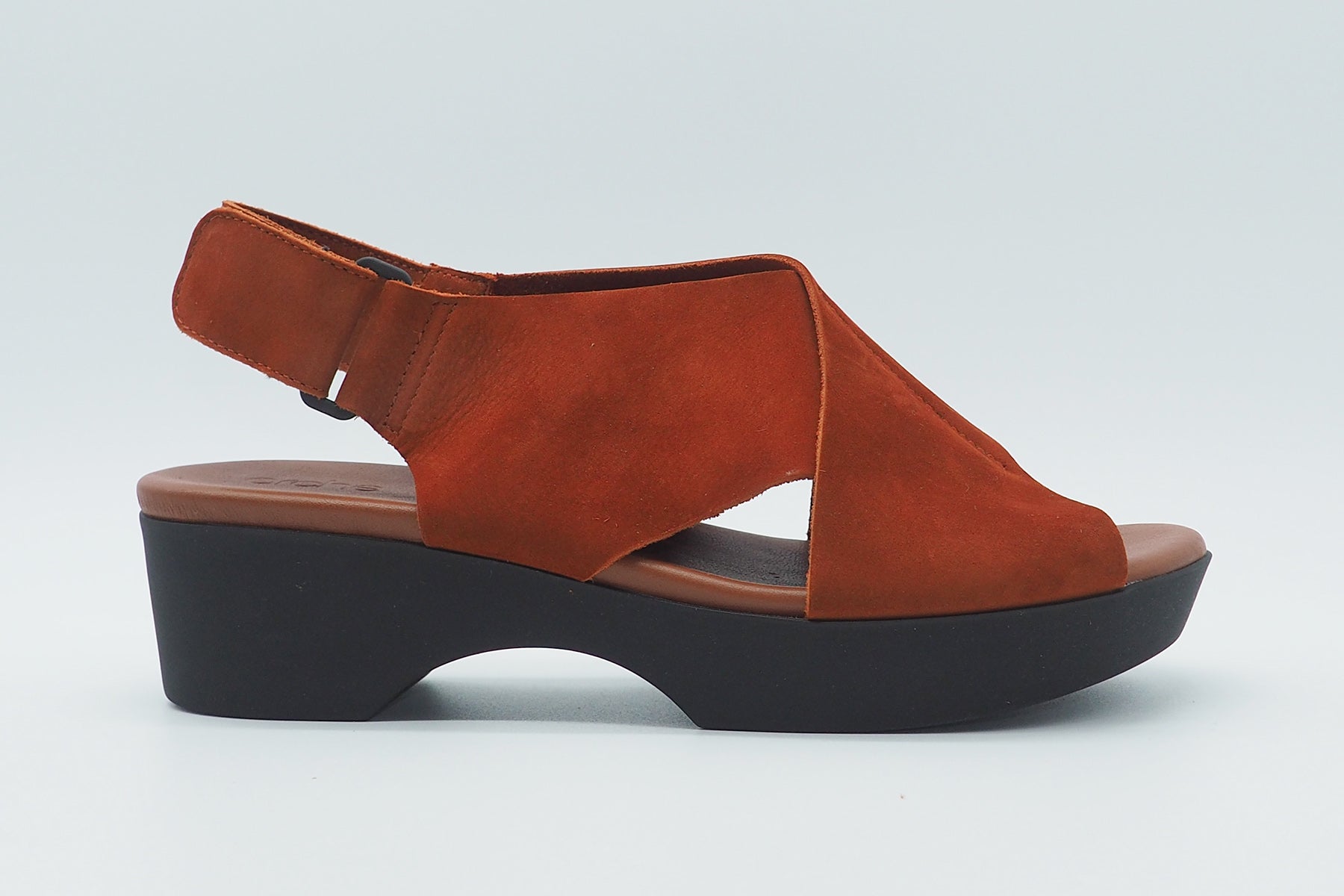 Damen Sandale aus Nubukleder in Rost Damen Sandalen Arche