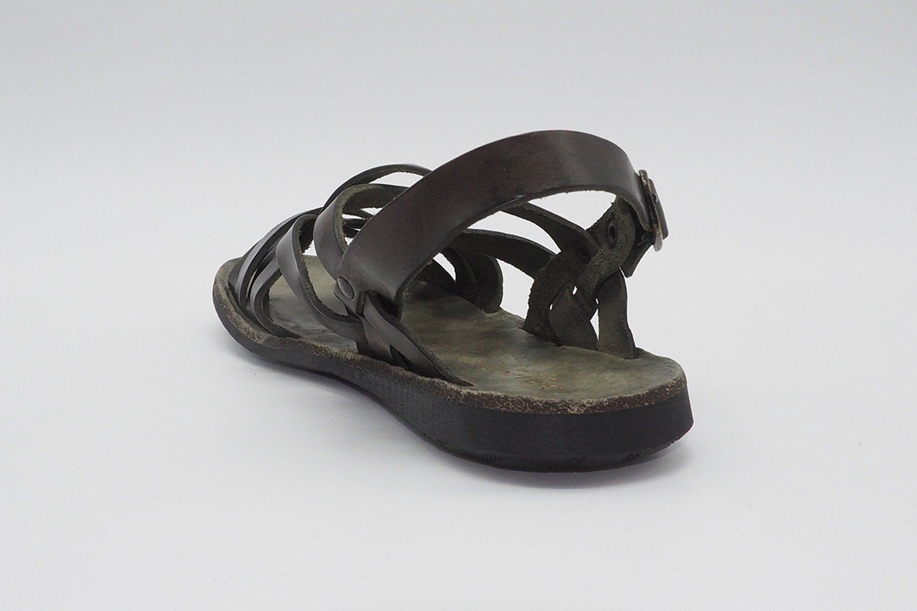 Damen Sandale in cooler Vintage-Optik Olivgrün Damen Sandalen Brador