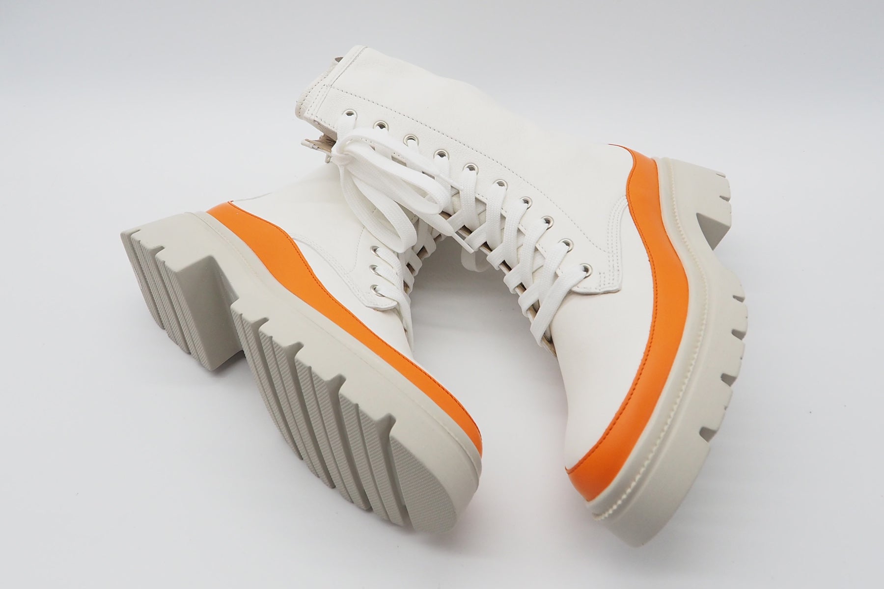 Damen Schnürboot aus Glattleder in Latte & Orange - Innenfutter Fell Damen Schnürboots Gabor