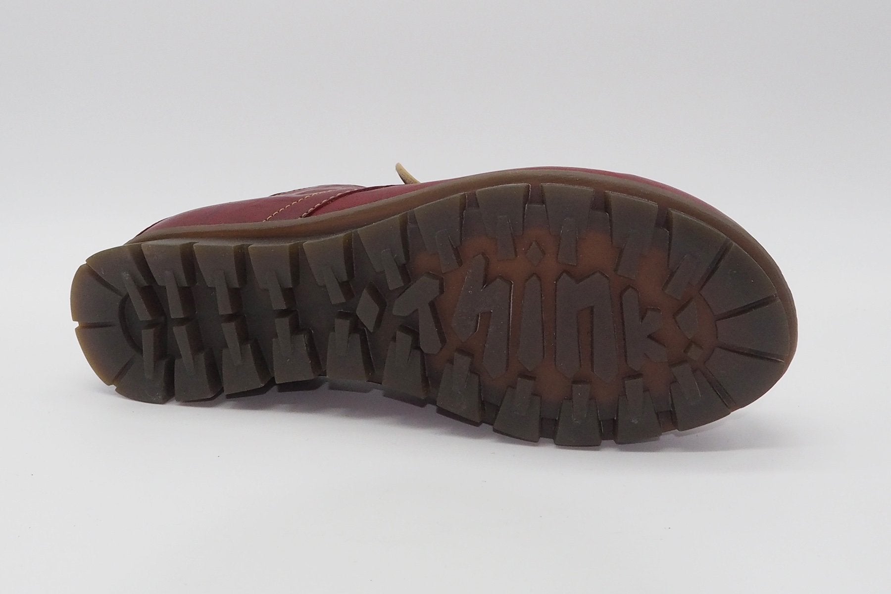 Damen Schnürbootie in ergonomischer Form aus Naturleder in Rot Damen Schnürboots Think
