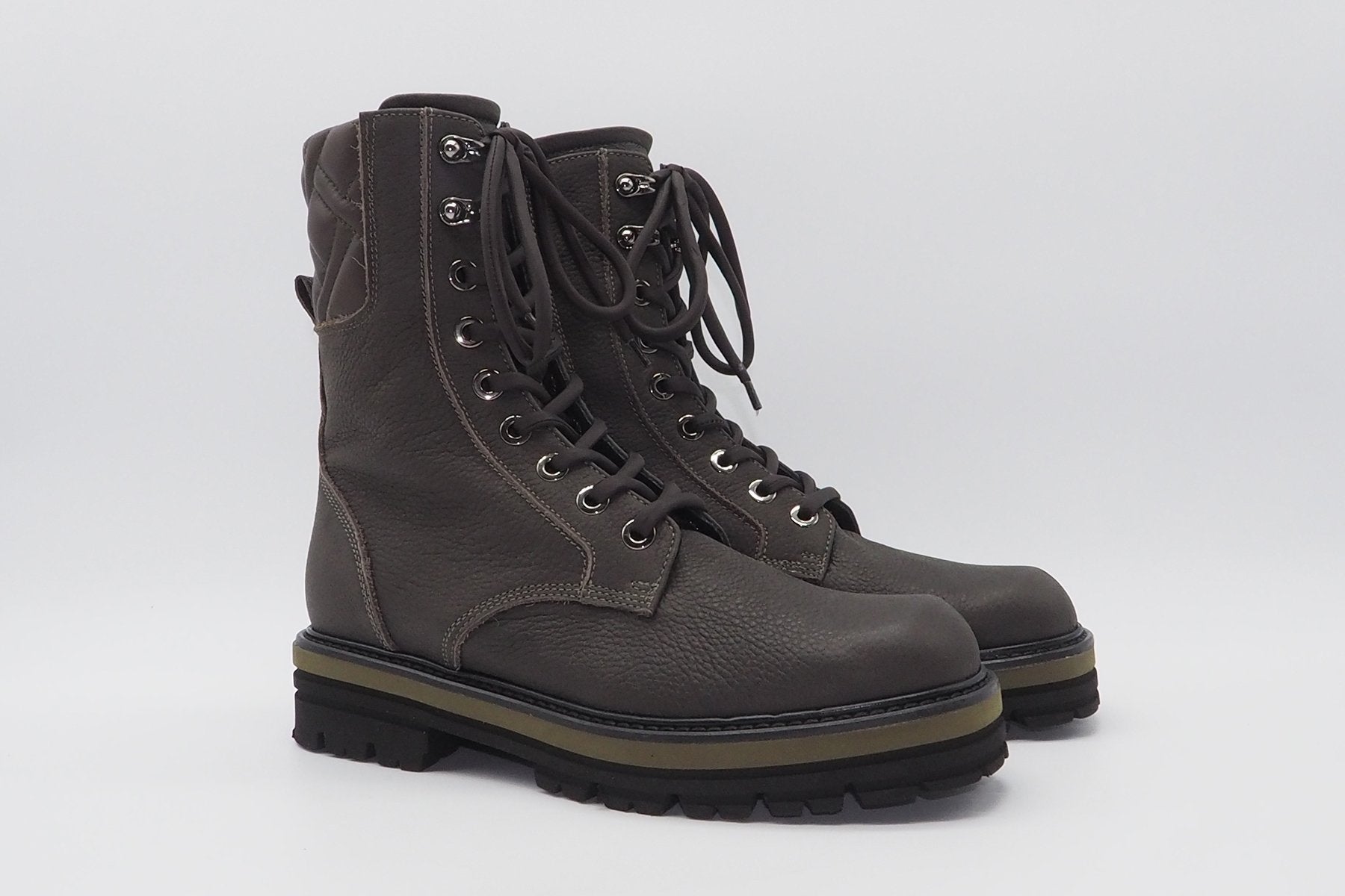 Damen Schnürboots aus Glattleder in Olivgrün Damen Schnürboots Maripé