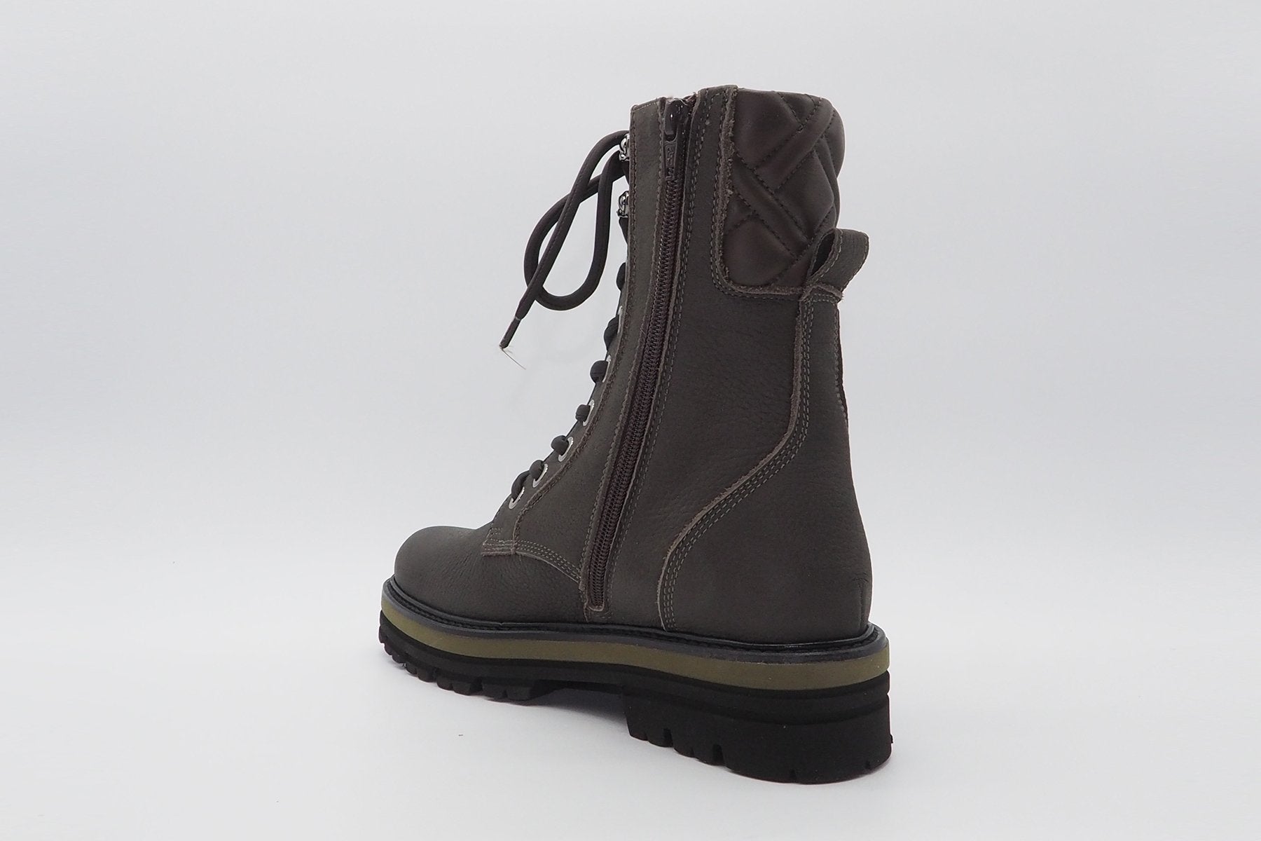 Damen Schnürboots aus Glattleder in Olivgrün Damen Schnürboots Maripé