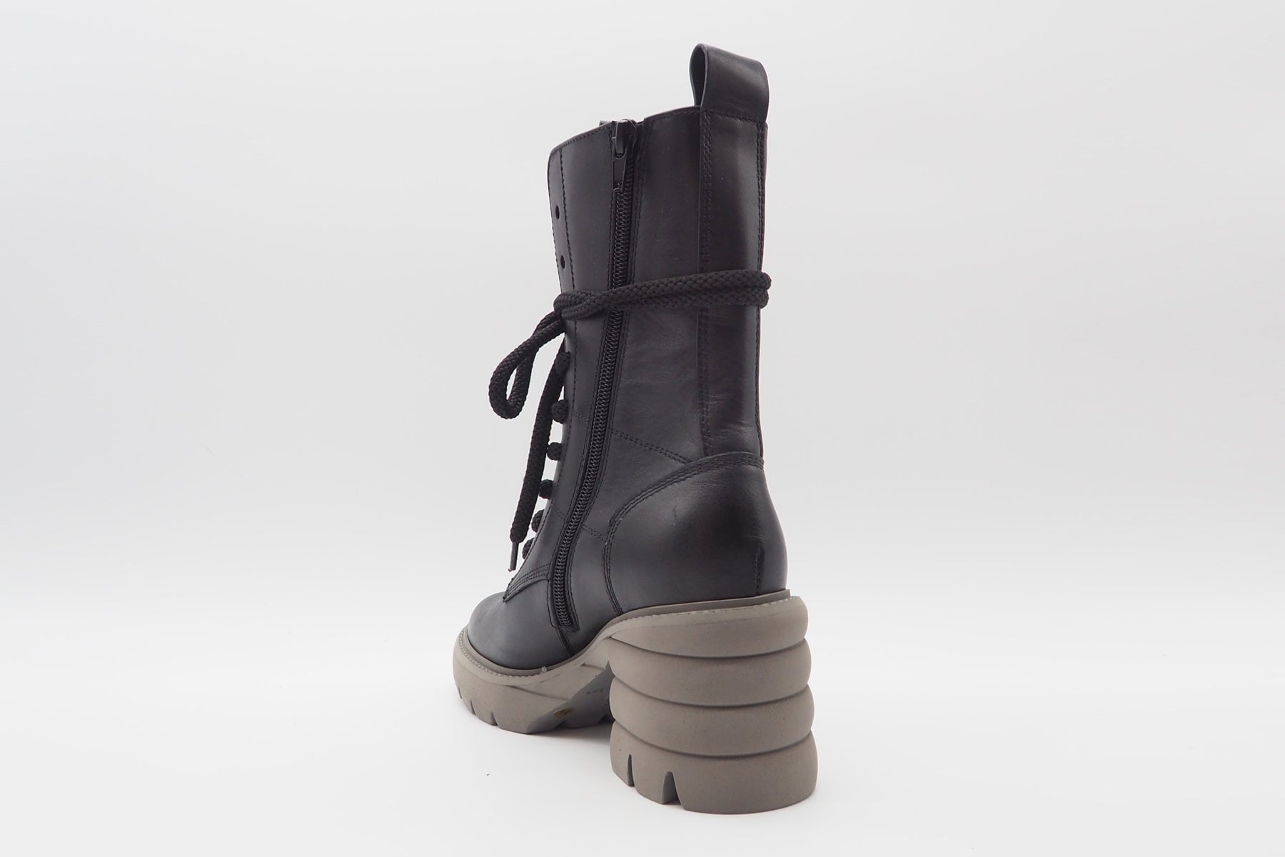 Damen Schnürboots aus Glattleder in Schwarz - Absatz 8cm Damen Schnürboots Kennel & Schmenger