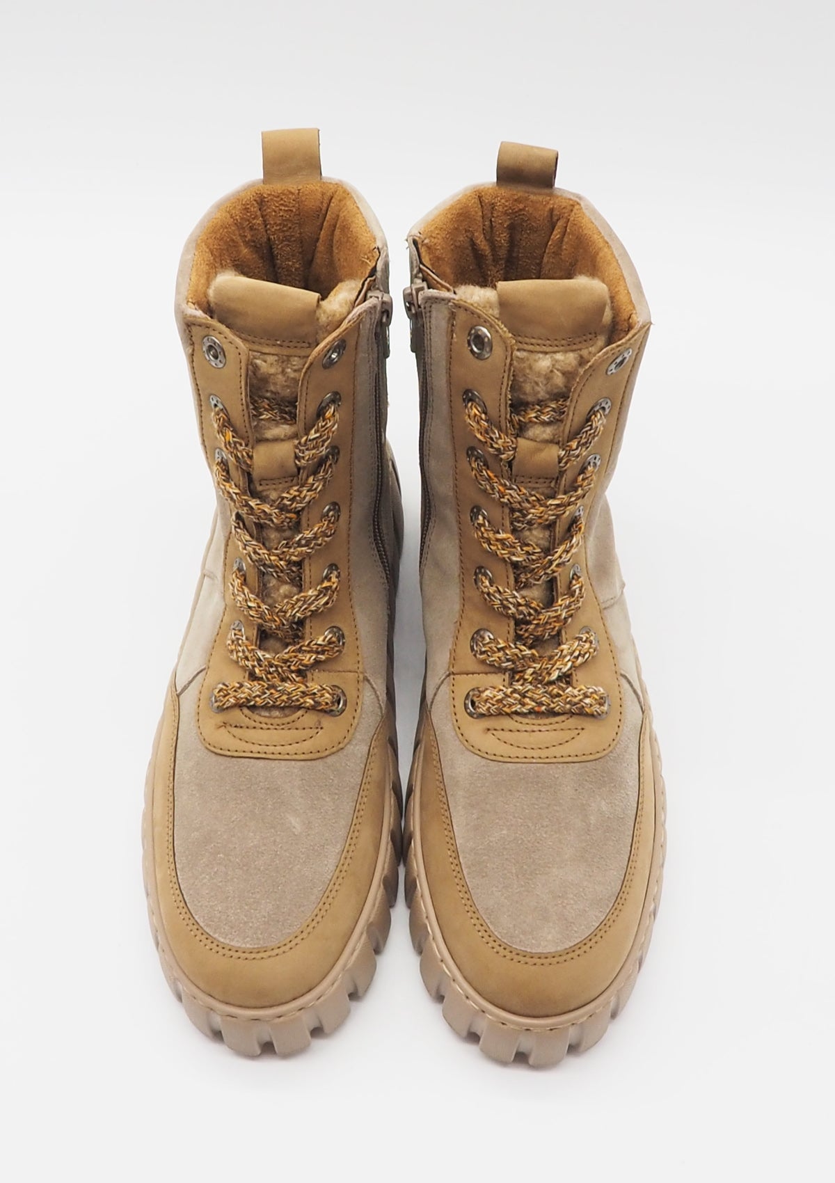 Damen Schnürboots aus Leder in Braun - Absatz 4,5cm Damen Schnürboots Gabor