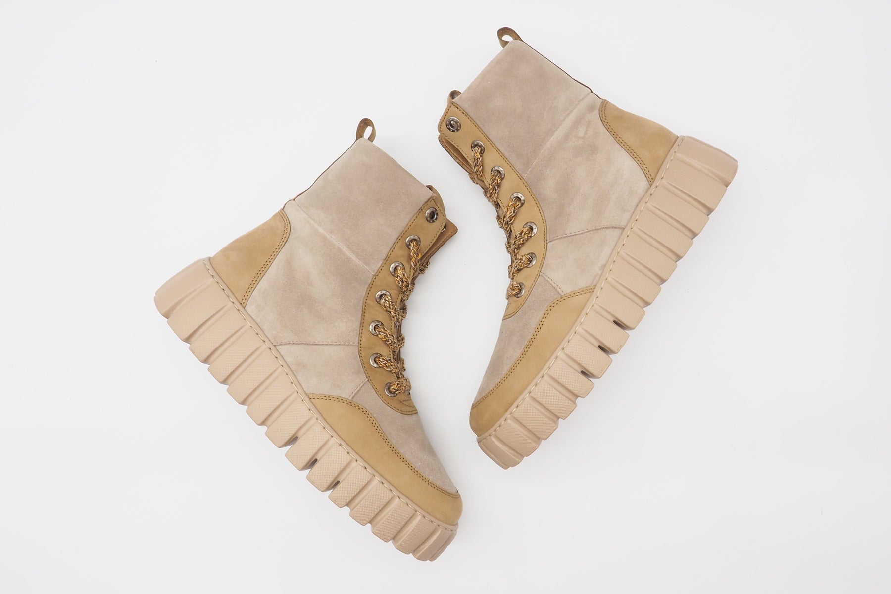 Damen Schnürboots aus Leder in Braun - Absatz 4,5cm Damen Schnürboots Gabor