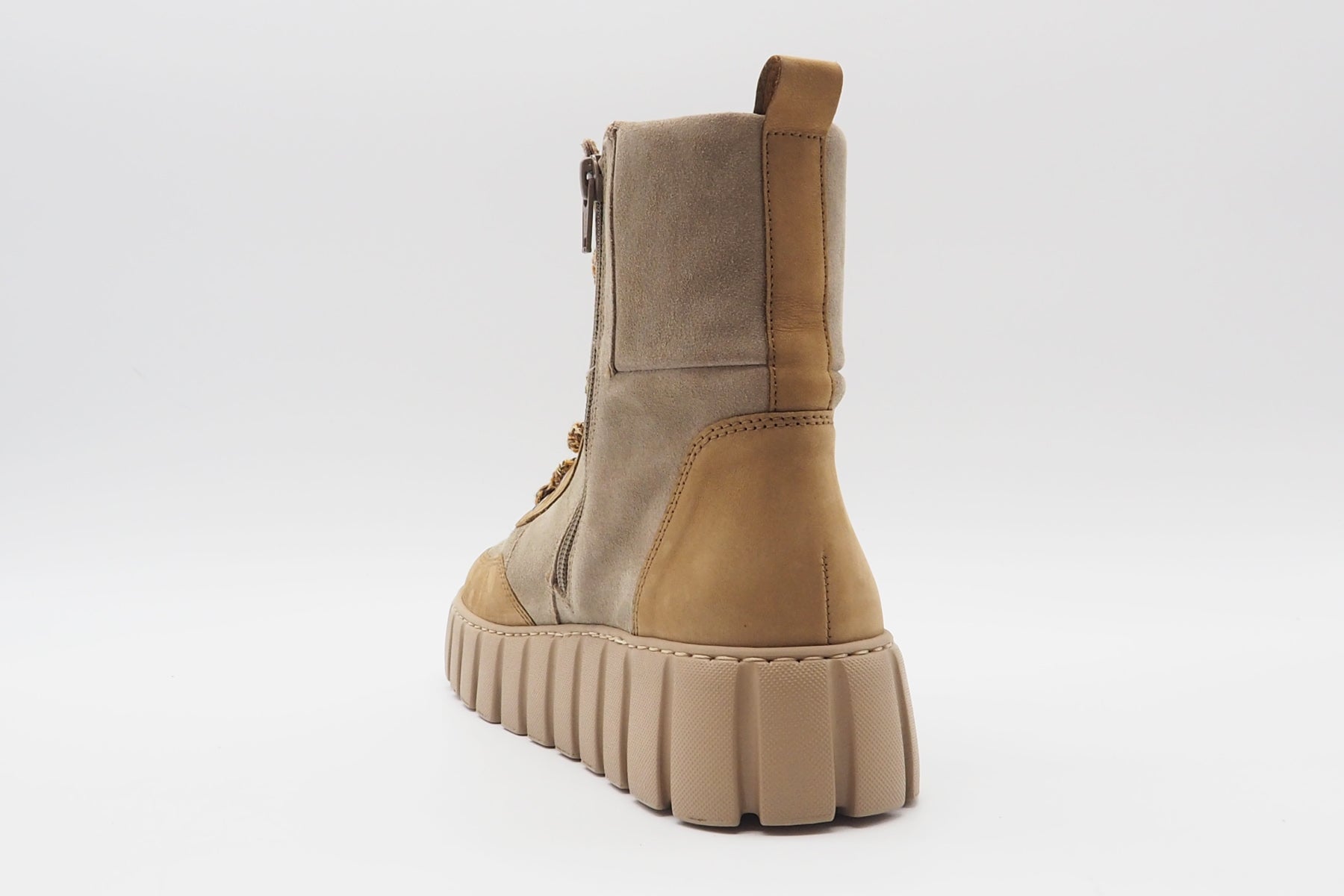 Damen Schnürboots aus Leder in Braun - Absatz 4,5cm Damen Schnürboots Gabor