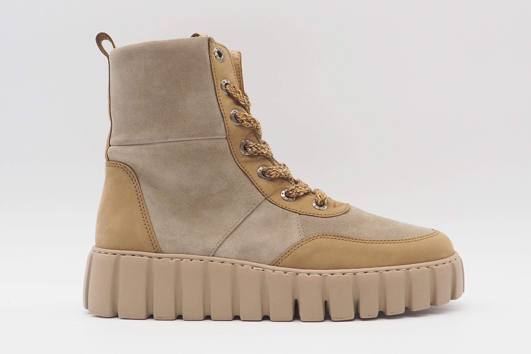 Damen Schnürboots aus Leder in Braun - Absatz 4,5cm Damen Schnürboots Gabor