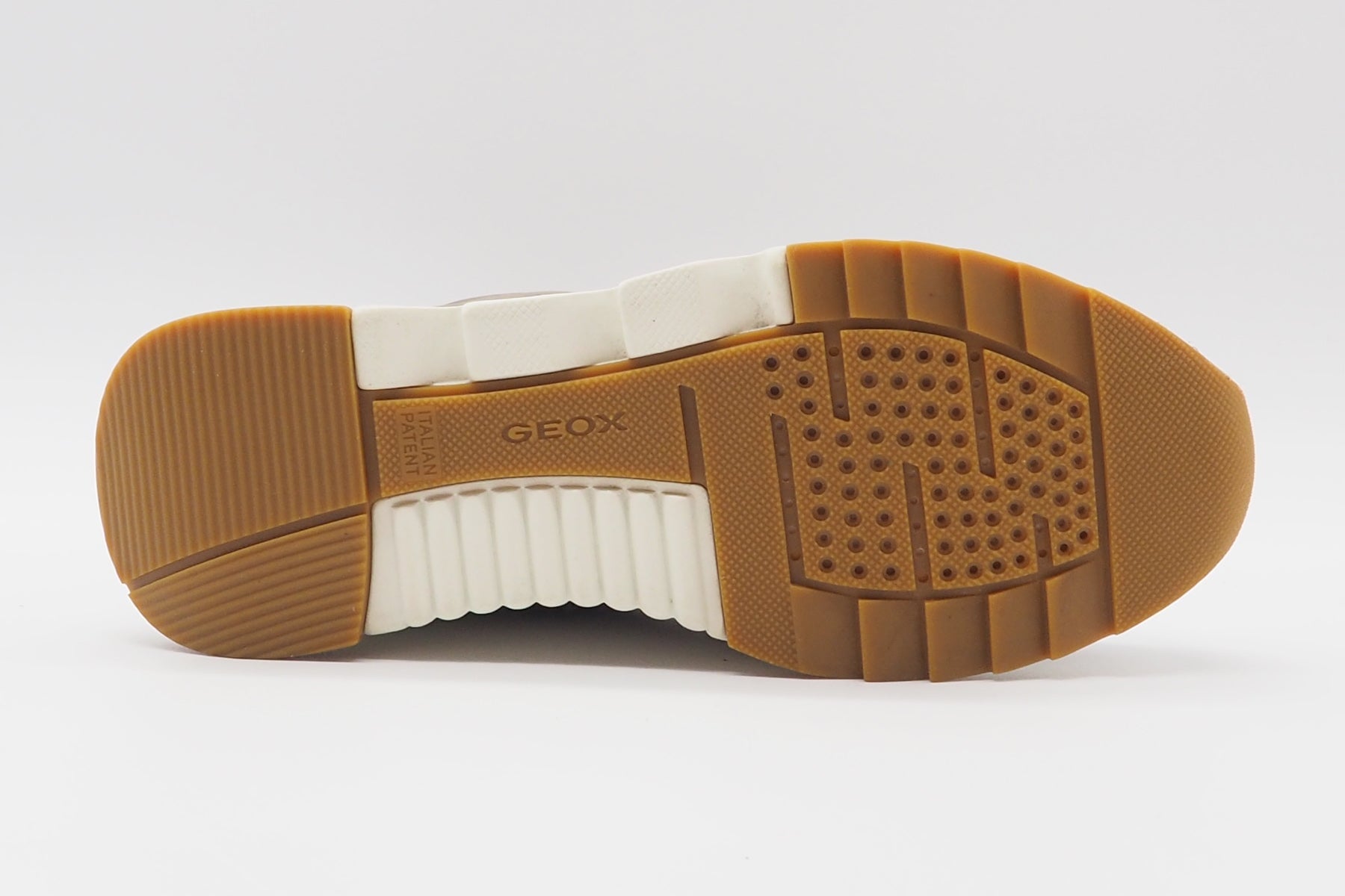 Damen Schnürboots aus Leder & Nylon in Braun - Wasserdicht Damen Schnürboots Geox