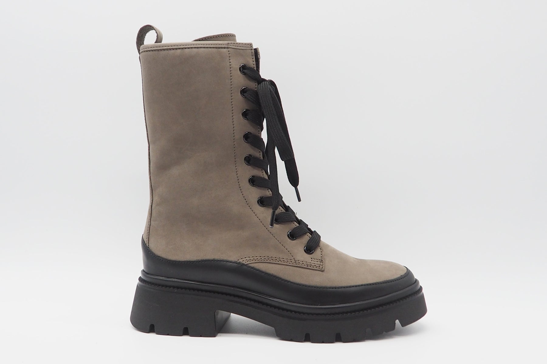 Damen Schnürboots aus Nubukleder in Fango - Absatz 5cm Damen Schnürboots Gabor