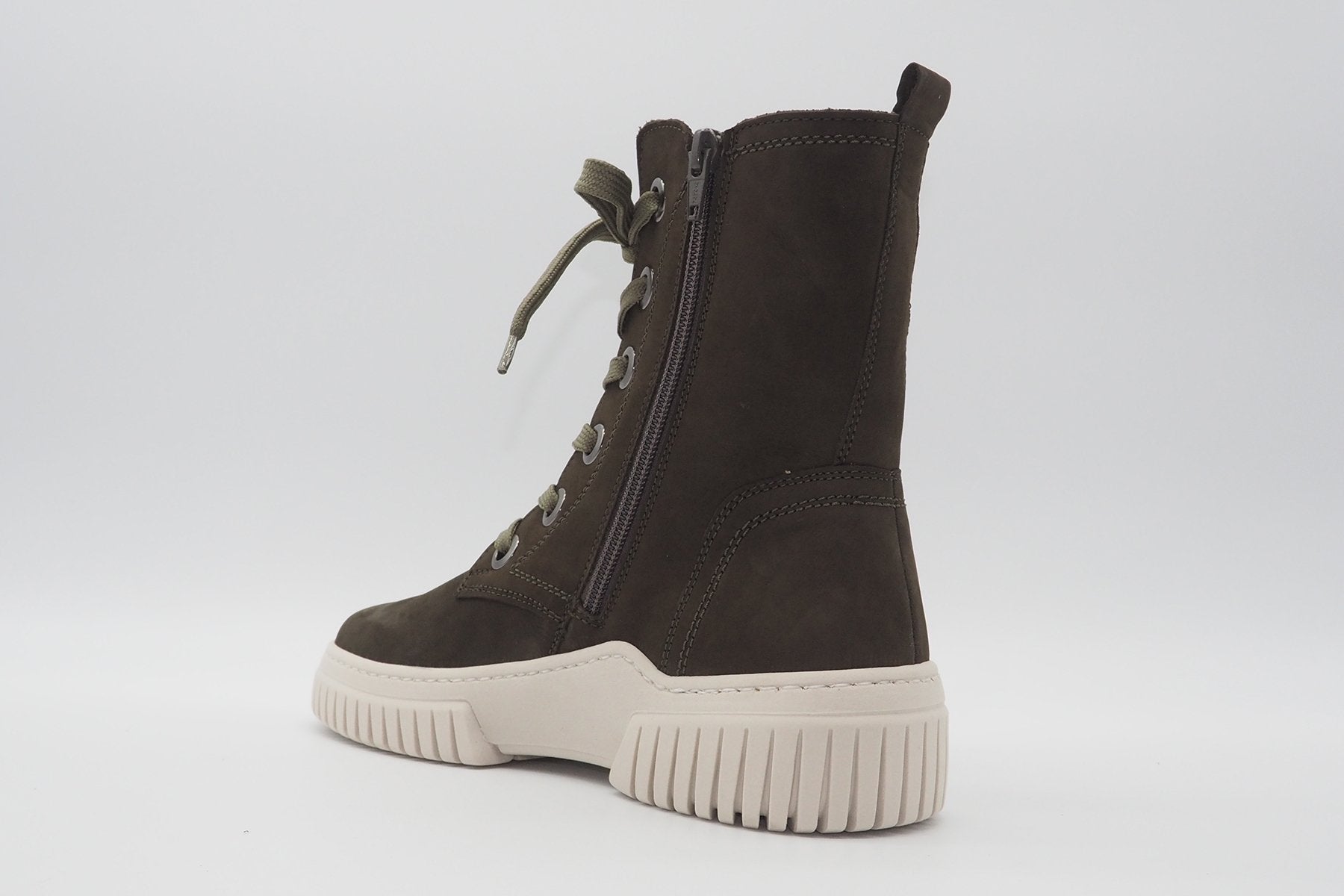 Damen Schnürboots aus Nubukleder in Grau Damen Schnürboots Gabor