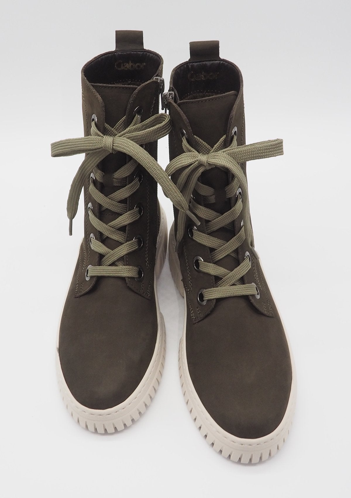 Damen Schnürboots aus Nubukleder in Grau Damen Schnürboots Gabor